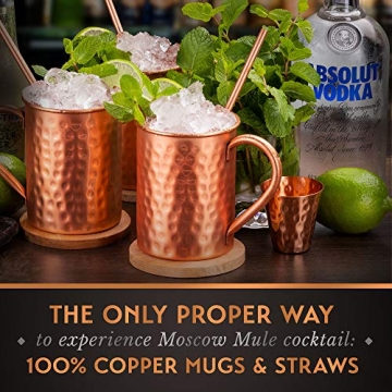 Yooreka Gift Set Handcrafted Moscow Mule Copper Mugs