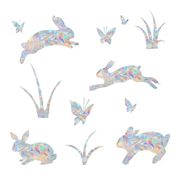 27 Pieces Rabbit Butterfly Static Clings - Safe & Stylish Home Decor