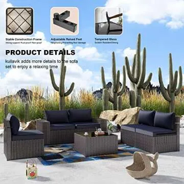 Kullavik Outdoor Patio Furniture Set for Stylish Comfort