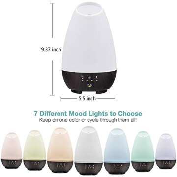 HealthSmart Essential Oil Diffuser, Cool Mist Humidifier and Aromatherapy Diffuser, FSA HSA Eligible...