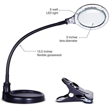 Brightech LightView Pro Flex - 1.75x Magnifying Desk Lamp