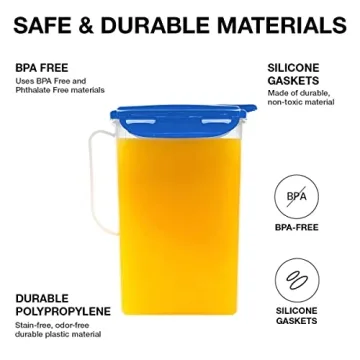LocknLock Aqua BPA Free Pitcher Set - 2 QT - 5 Pack
