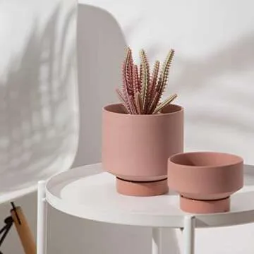 UBEE Terracotta Plant Pots Set with Drainage - 2 sizes