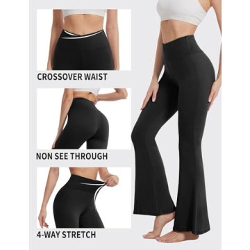 Shop ZOOSIXX Black Flare Yoga Pants for Comfort & Style