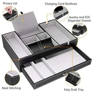 Stylish Baoyun Valet Tray for Men - 2 Layer Organizer