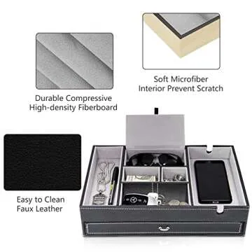 Stylish Baoyun Valet Tray for Men - 2 Layer Organizer