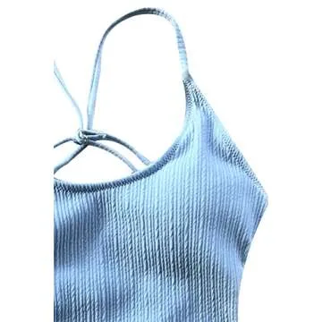 CUPSHE Women's High-Waisted Low Back One-Piece Swimsuit