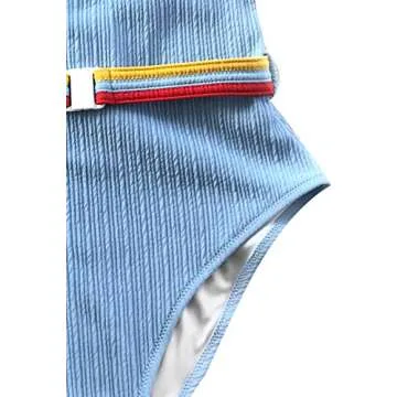 CUPSHE Women's High-Waisted Low Back One-Piece Swimsuit