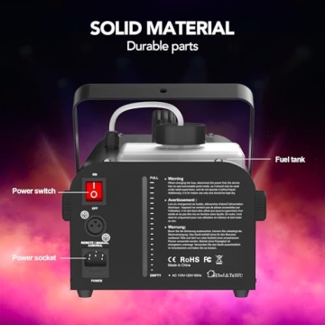 UPGREY 1500W Fog Machine with Lights for Events