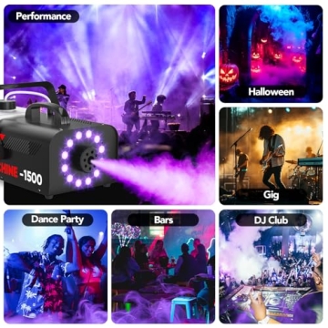 UPGREY 1500W Fog Machine with Lights for Events
