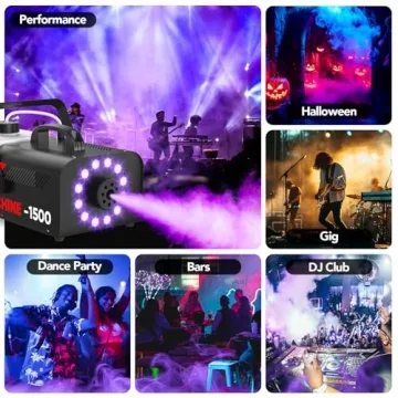 UPGREY 1500W Fog Machine with Lights for Events