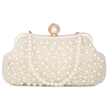 Stylish UBORSE Pearl Clutch for Weddings and Events
