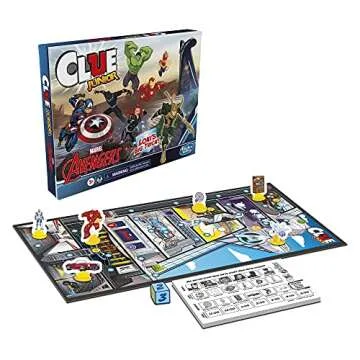 Hasbro Gaming Clue Junior: Marvel Avengers Edition Board Game for Kids Ages 5+, Loki's Big Trick, Classic Mystery for 2-6 Players (Amazon Exclusive)