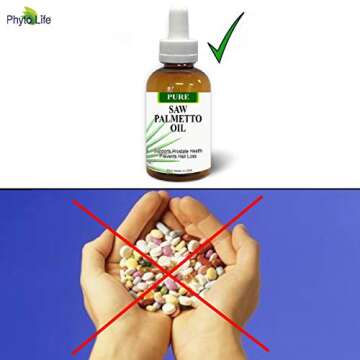Pure Saw Palmetto Oil Organic Natural 60-90-day Supply Unlike Inefficient Powders Support Prostate H...
