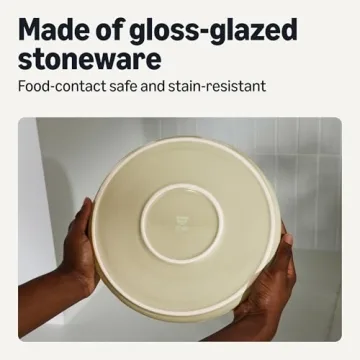 Amazon Basics Glazed Stoneware Dinner Plates Set