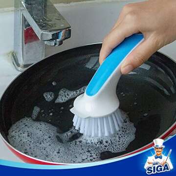 MR.SIGA Pot and Pan Cleaning Brush - Durable & Ergonomic