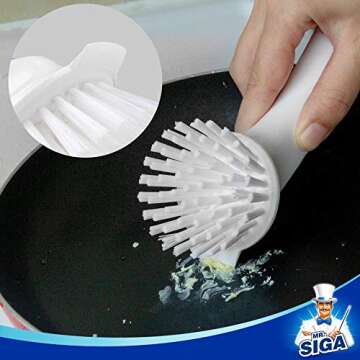 MR.SIGA Pot and Pan Cleaning Brush - Durable & Ergonomic