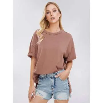Shop EXLURA Womens Oversized Summer T Shirts for Comfort
