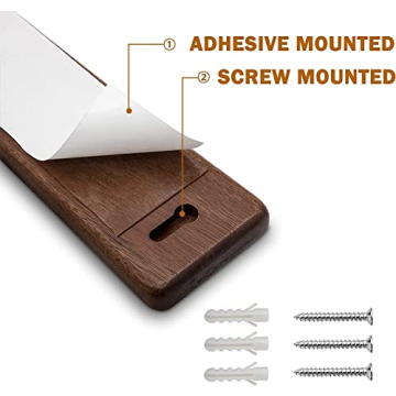 HOSHANHO Acacia Wood Magnetic Knife Strip - 10 Inch Holder