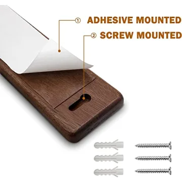 HOSHANHO Acacia Wood Magnetic Knife Strip - 10 Inch Holder