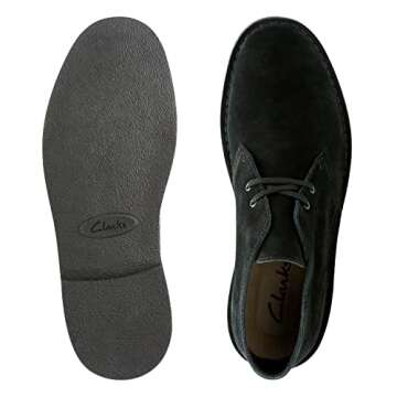 Clarks Men's Bushacre 2 Chukka Boot, Black Suede, 10
