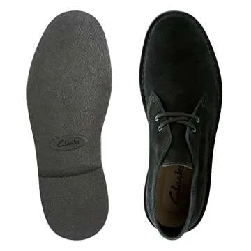 Clarks Men's Bushacre 2 Chukka Boot, Black Suede, 10