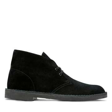 Clarks Men's Bushacre 2 Chukka Boot, Black Suede, 10