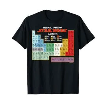 Men's Star Wars Periodic Table of Elements Graphic T-Shirt XL Asphalt