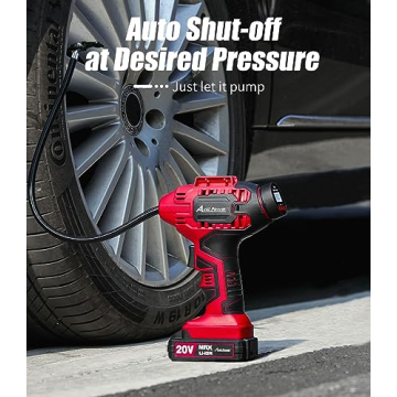 Portable Tire Inflator with Digital Pressure Gauge