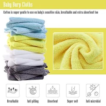 Cute Castle Ultra-Soft Baby Washcloths 16 Pack for All Ages