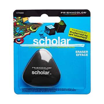 Prismacolor Colored Pencils Box of 72 Assorted Colors, Triangular Scholar Pencil Eraser and Premier Pencil Sharpener