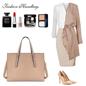 Laptop Bag for Women Lightweight Waterproof Leather 15.6"