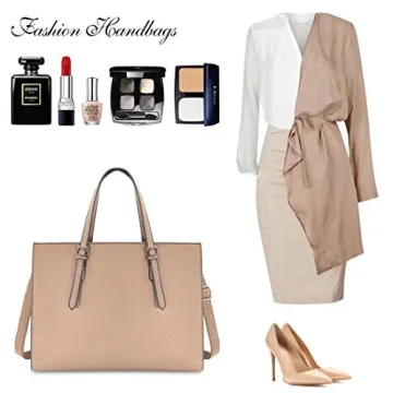 Laptop Bag for Women Lightweight Waterproof Leather 15.6"