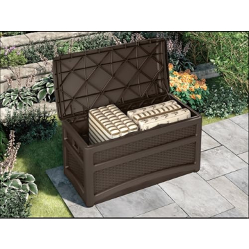Suncast 73 Gallon Outdoor Storage Chest for Patio Use
