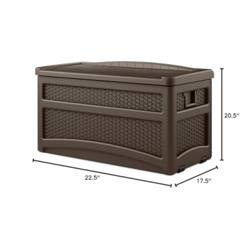 Suncast 73 Gallon Outdoor Storage Chest for Patio Use