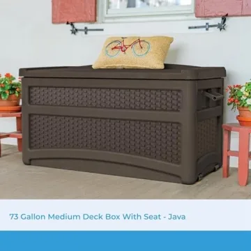 Suncast 73 Gallon Outdoor Storage Chest for Patio Use