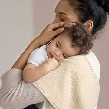 lulumoon Muslin Burp Cloths for Babies: 100% Soft Cotton Large Burping Cloths - Neutral Baby Burp Rags for Boy and Girl - Absorbent Burp Cloth for Spit-Ups 6 Pack