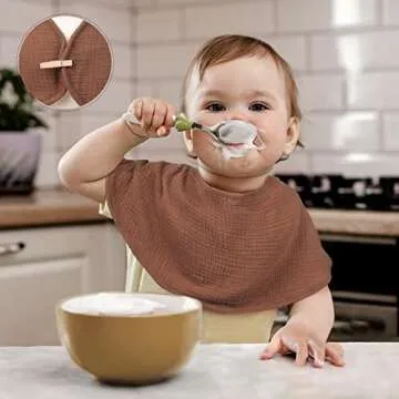 lulumoon Muslin Burp Cloths for Babies: 100% Soft Cotton Large Burping Cloths - Neutral Baby Burp Rags for Boy and Girl - Absorbent Burp Cloth for Spit-Ups 6 Pack