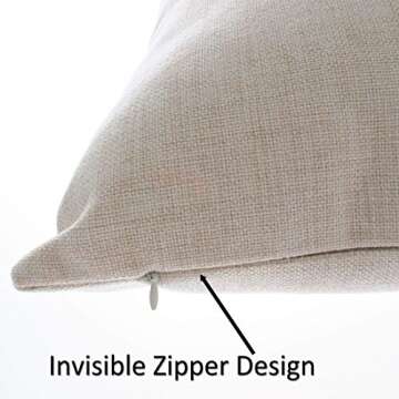 UTF4C Throw Pillow Cover French Script Decorative Pillow Case Paris Home Decor Square 18x18 Inch Cus...