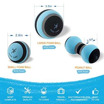 Massage Balls for Myofascial Release, Deep Tissue Massage, Trigger Point Therapy - 6 Different Mobility Balls Targeted for Whole Body Muscle Relief, Plantar Fasciitis, Physical Therapy