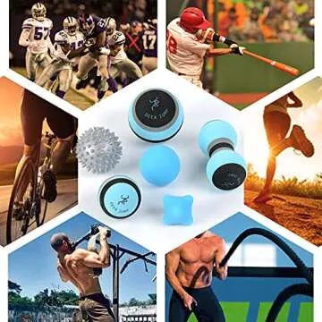 Massage Balls for Myofascial Release, Deep Tissue Massage, Trigger Point Therapy - 6 Different Mobility Balls Targeted for Whole Body Muscle Relief, Plantar Fasciitis, Physical Therapy