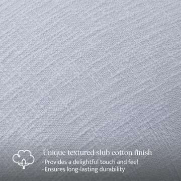 Double Stitch Scalloped Throw Pillow Covers - 100% Cotton Decorative Boho Pillow Covers 20 x 20, Mad...