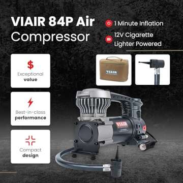 VIAIR 85P Tire Inflator - Heavy Duty 12V Air Compressor for Cars
