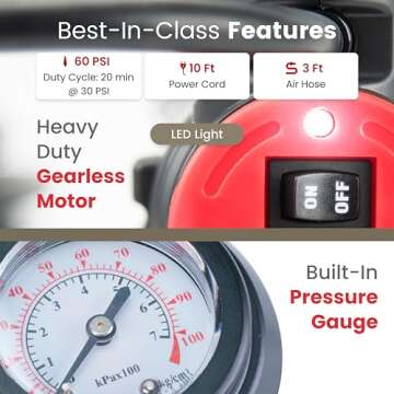 VIAIR 85P Portable Tire Pump for Cars & SUVs