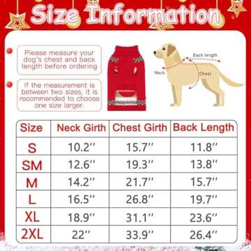 Cute YUEPET Christmas Dog Sweater with Reindeer Design & Turtleneck