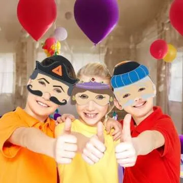 Rite Lite Purim Masks For Kids Gift Set of 3 - Dress Up! Jewish Holiday Party Favors Decorations Goodie Bag Rewards Educational Arts & Crafts Accessories Esther, Haman, & Mordechai for Hours of Fun!