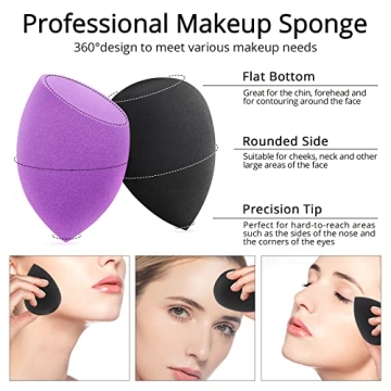 BEAKEY Latex Free Jumbo Makeup Sponges for Perfect Blending