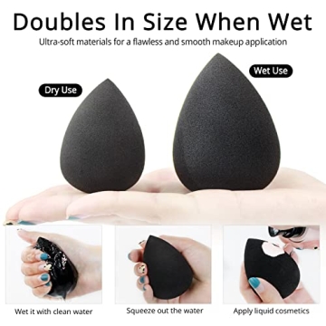 BEAKEY Latex Free Jumbo Makeup Sponges for Perfect Blending