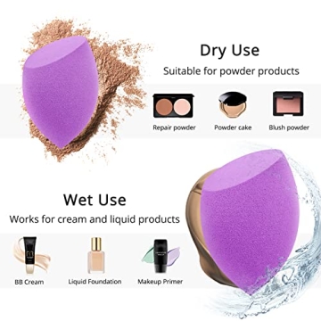 BEAKEY Latex Free Jumbo Makeup Sponges for Perfect Blending