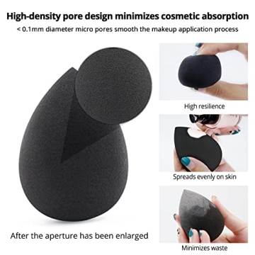 BEAKEY Latex Free Jumbo Makeup Sponges for Perfect Blending